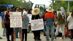 Protesters in downtown Miami, Everglades decry Trump, ‘Alligator Alcatraz’ as guard gates go up
